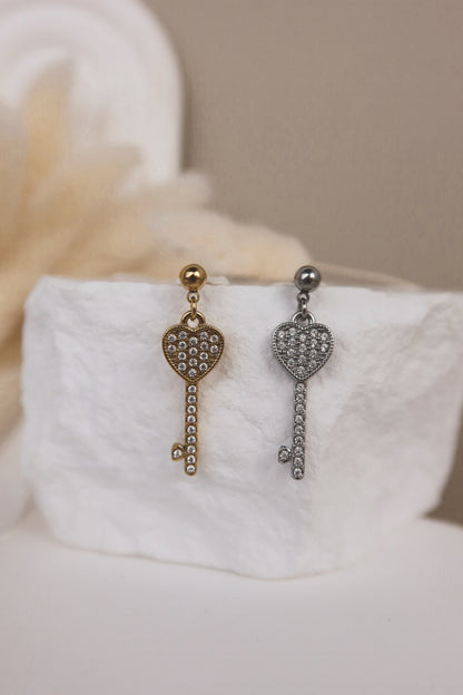 Orecchino Singolo Chiave Del Cuore