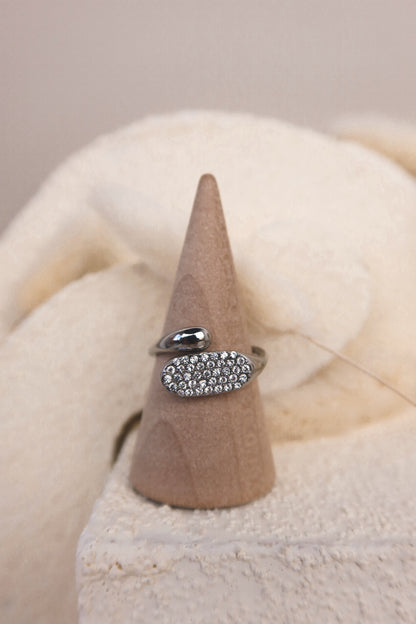 Anello Piastrina Pavè