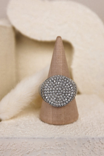 Anello Glitter Round