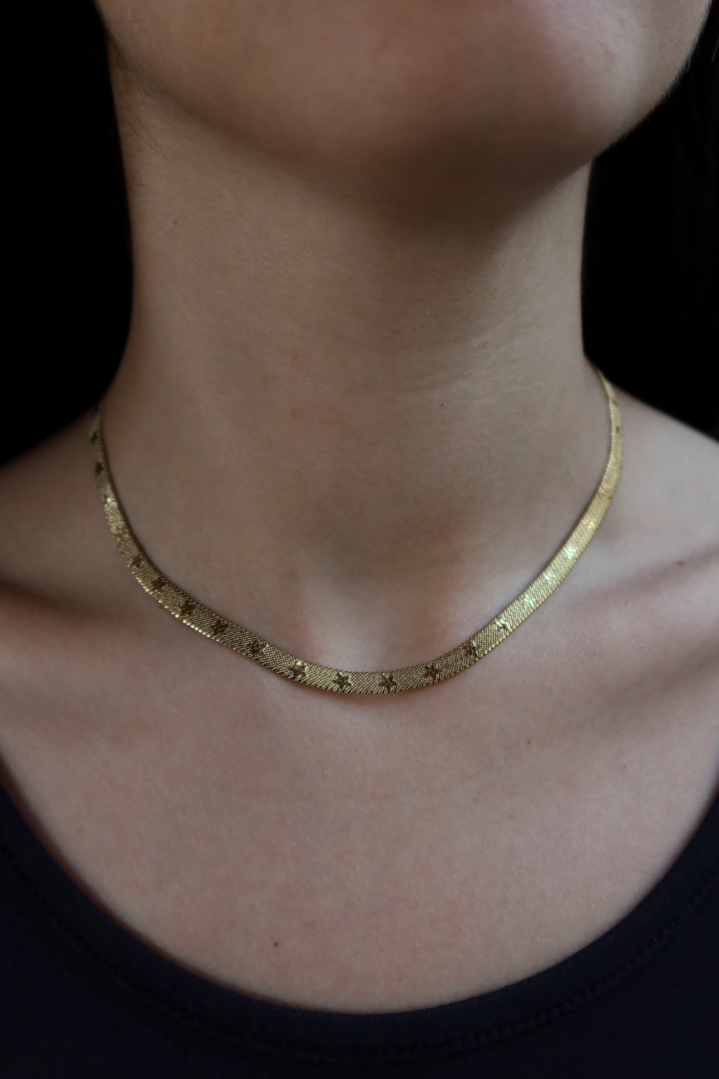 Collana Snake Piatta Stelle