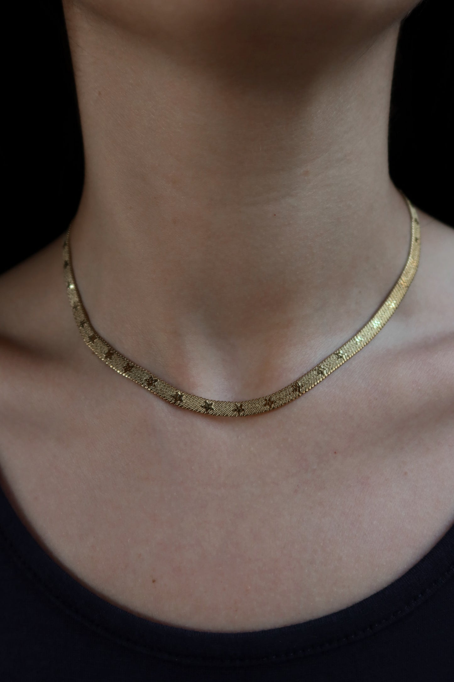 Collana Snake Piatta Stelle