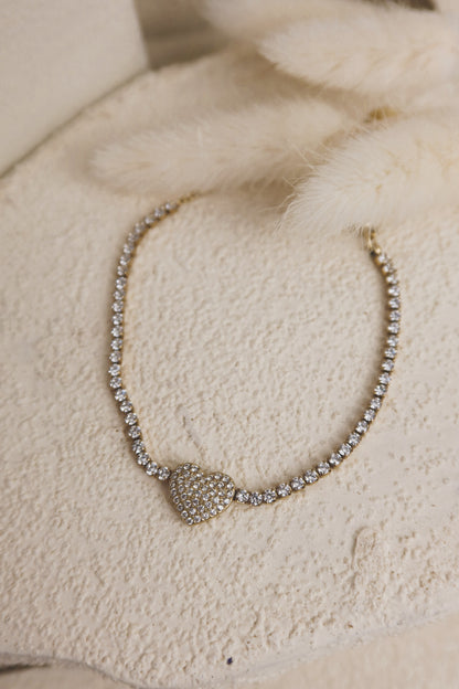 Bracciale Tennis Cuore con Cursore