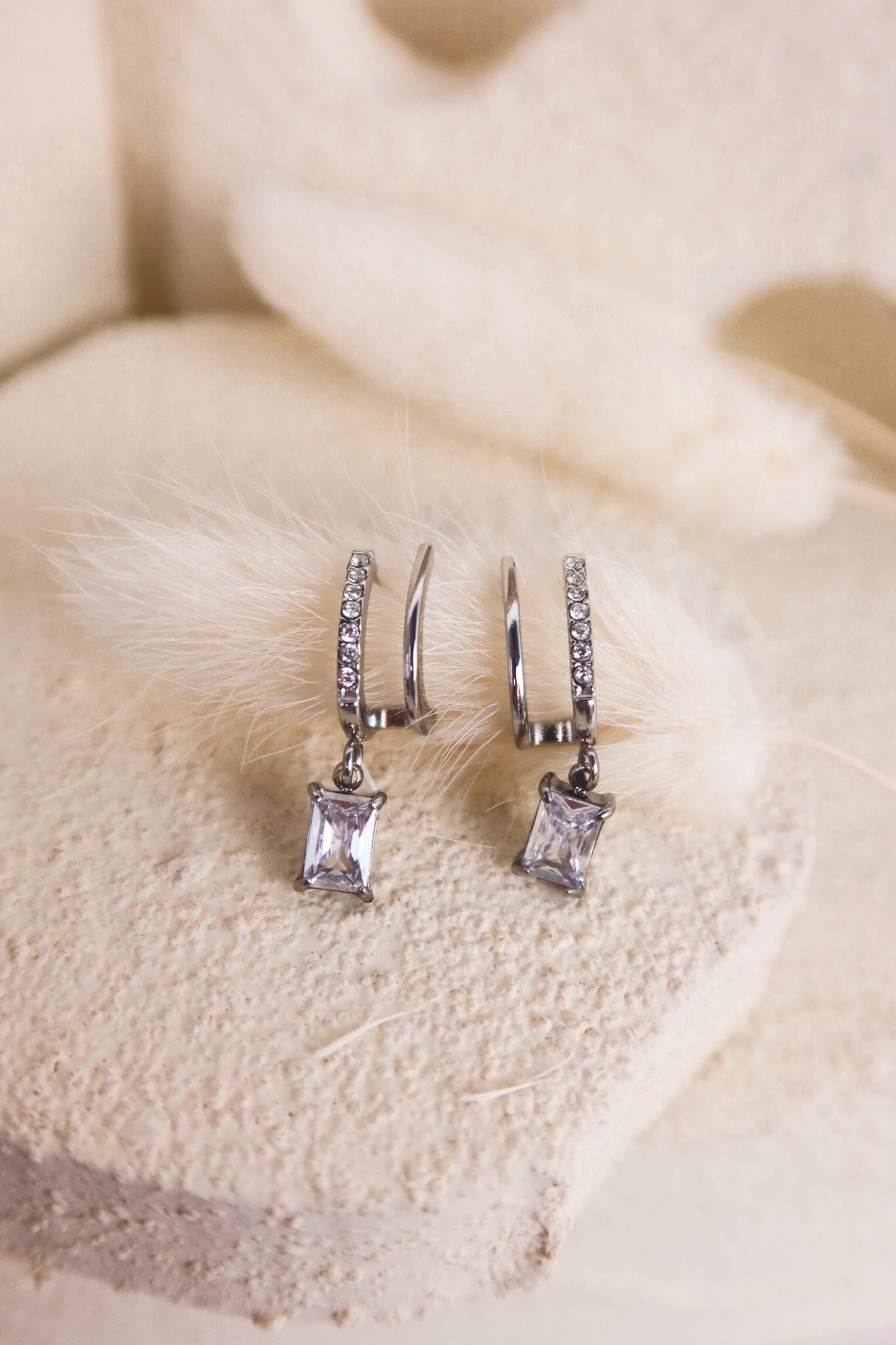 Orecchini Dual Baguette