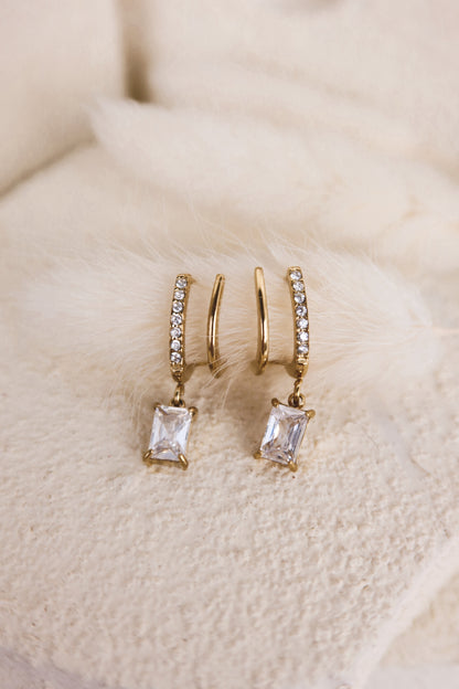 Orecchini Dual Baguette