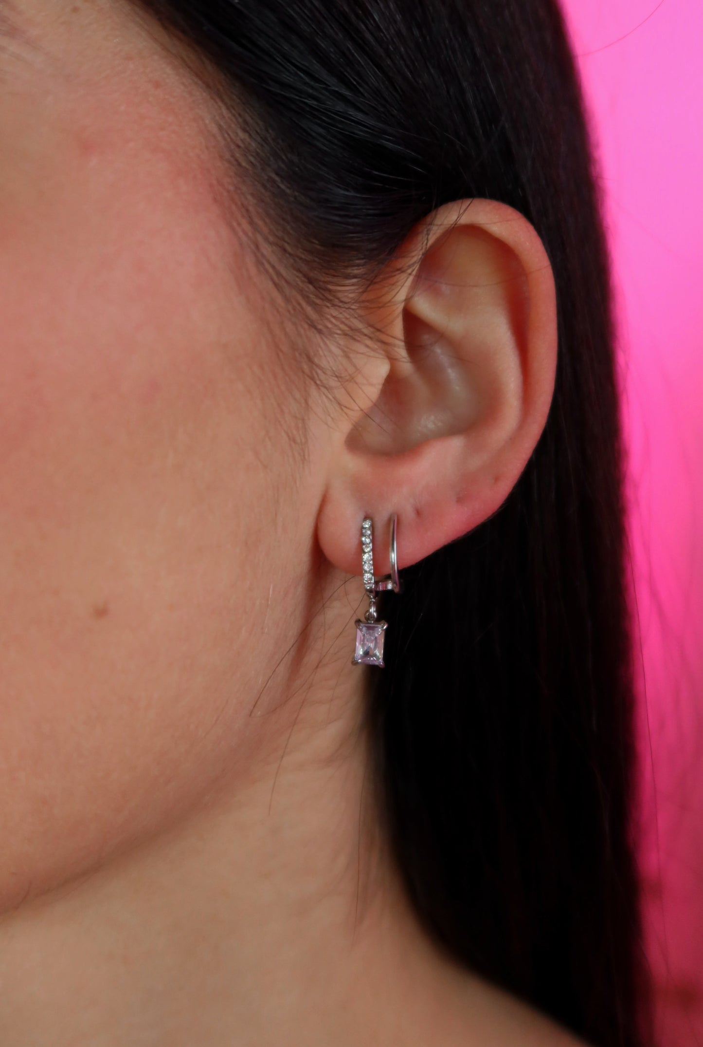 Orecchini Dual Baguette