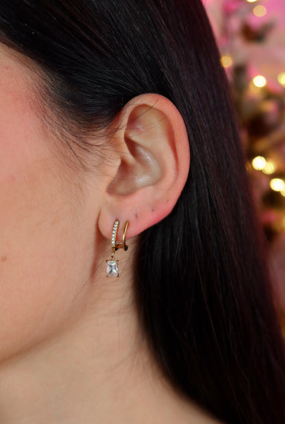 Orecchini Dual Baguette